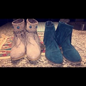 2 pairs of booties for sale. Size 9